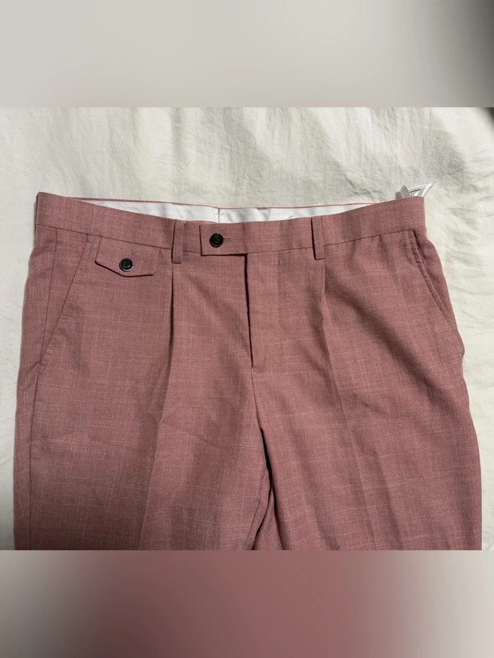 MOVING SALE!! Men's Tailored Pink Linen Dress Pants